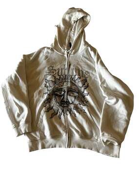 Women’s  H&M Divided Sublime Sun White Zip-Up Hoodie